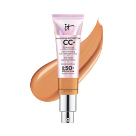 IT Cosmetics IT Cosmetics Your Skin But Better CC+ Cream Illumination, Tan (W) - Color Correcting Cream, Full-Coverage Foundation, Hydrating Serum & SPF 50+ Sunscreen - Radiant Finish - 1.08 fl oz