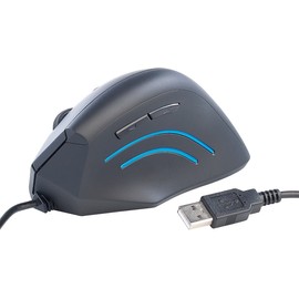 GeneralKeys Mouse: Ergonomische optische Maus, USB, 1600 DPI, 6 Tasten (Maus kabelgebunden, Maus mit Kabel, Kabelgebundene)