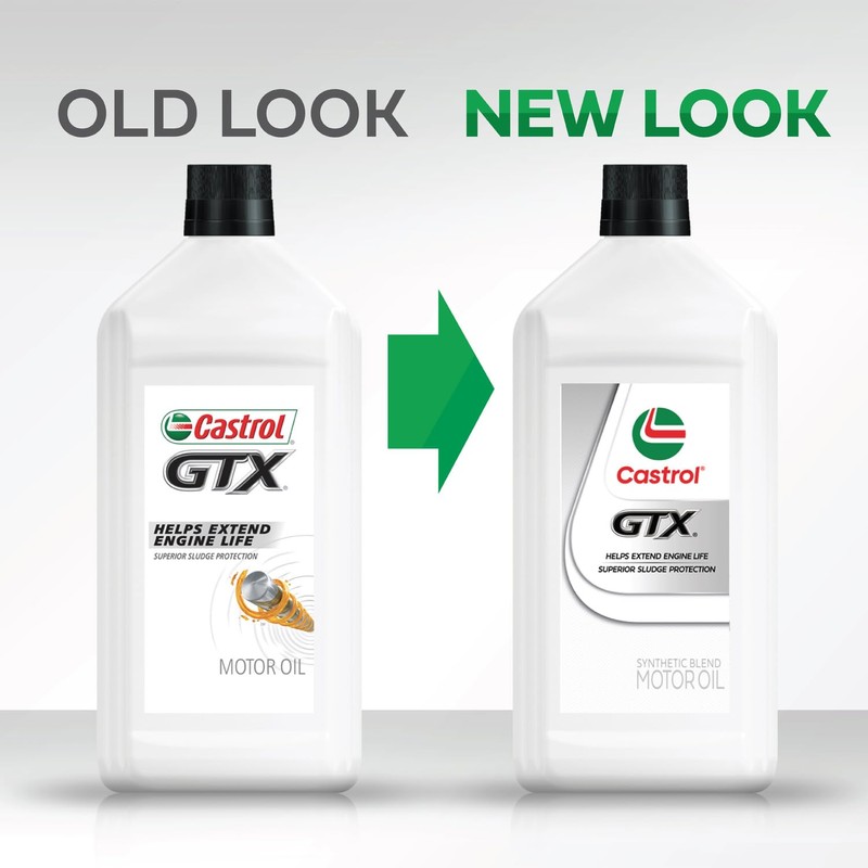 Castrol GTX 5W-20 Synthetic Blend Motor Oil, 1 Quart, Pack