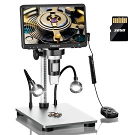MUSTOOL TOMLOV 7" Digital Microscope 1200X Coin microscope 12MP Ultra-Precise Focusing