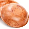 Elsjoy 6 Pack 10 Inch Wooden Woven Salad Bowl, Unbreakable
