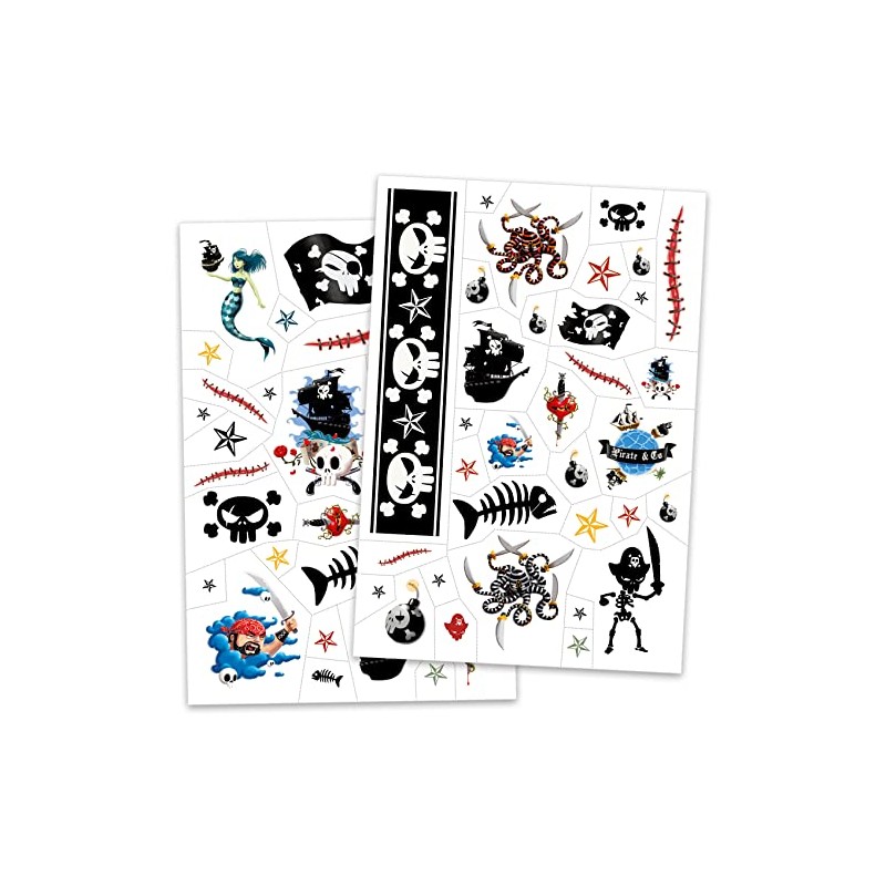 Djeco Tattoos – Pirates, Beige, 2 (dj09584 a)