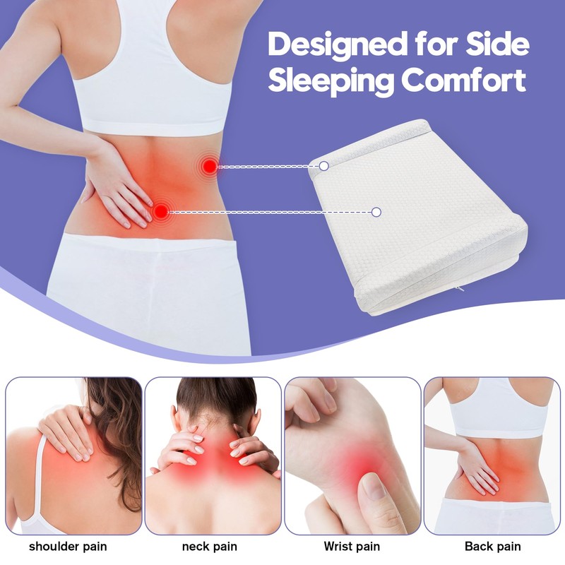 Shoulder Pressure Relief Pillow, Adjustable Height Memory Foam Shoulder Sleeper