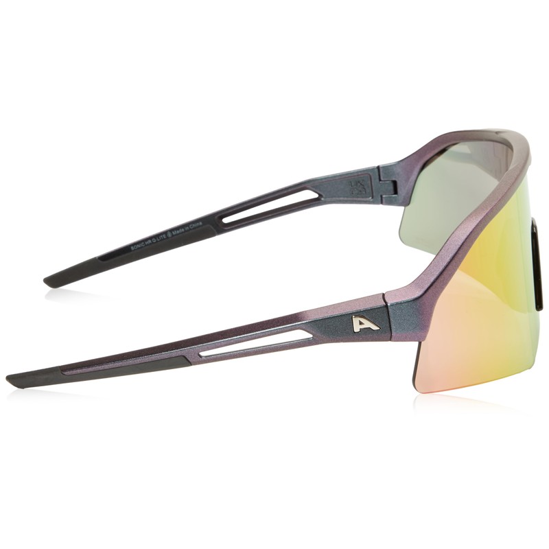 ALPINA Unisex Sonic HR Q-LITE Sunglasses, Black/Purple Metallic Matt, One