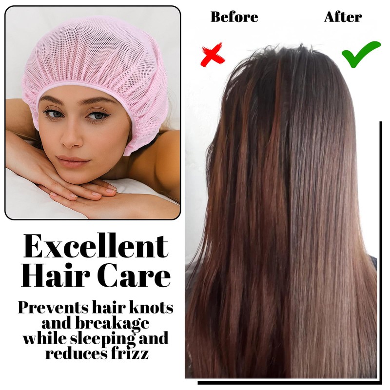 Guduling 6pcs Hair Nets for Sleeping, Mesh Hair Net, Sleeping
