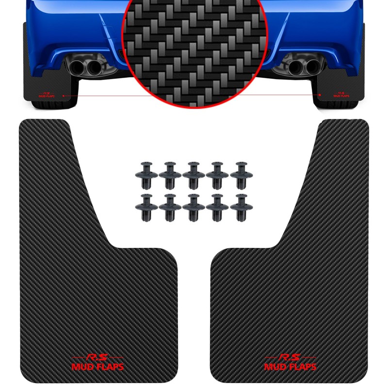 XUKEY Carbon Pattern Universal Fender Mud Guards Mud Flaps Black