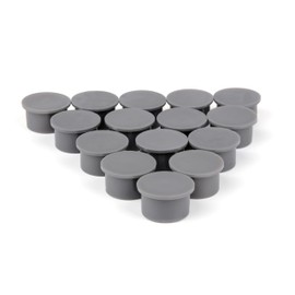 SummitLink Pool Fence Hole Plug Deck Patio Ground Cover Caps (15pcs, Grey (Heavy Duty))
