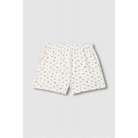 JAJU [JAJU/자주] 여 포인텔 숏 3부 라운지 팬츠_라이트브라운 [JAJU] Women's Pointelle Short 3-Part Lounge Pants_Light Brown