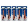 Set of 5 Metal Tip Utility Knives with Snap Off