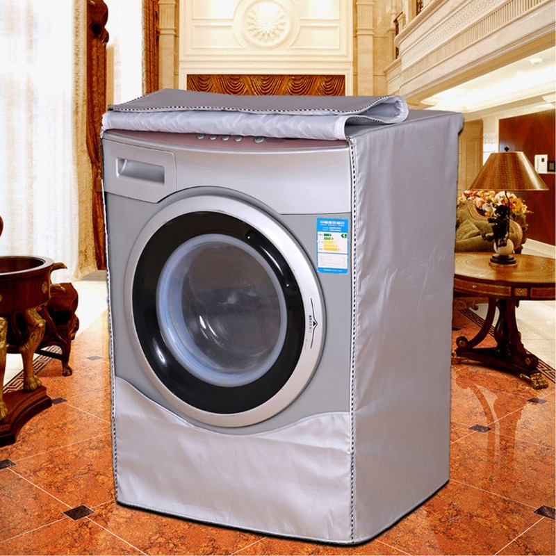 Washing Machine Cover, Sunscreen Dustproof Cover with Zipper, Outdoor Washing