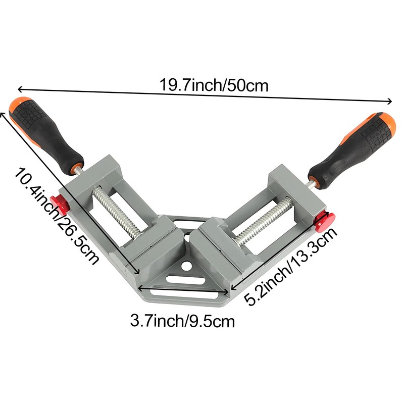 HOIGON 2 Pack Double Handle Corner Clamp, 90 Degree Right