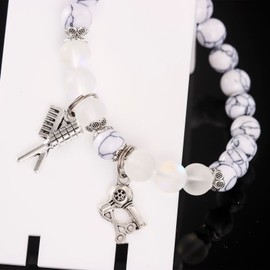 Kivosliviz Hairstylist Gift Bracelet for Women Cosmetology Student Graduation Gifts Hairdresser Bracelet