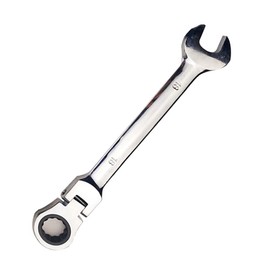 Vokenforu 18mm Flex-Head Ratchet Spanners, Chrome Vanadium Steel, Ratcheting Combination Wrench for Car & Bicycle Repair