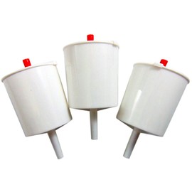 White Plastic Push Button Lever Hand Communion Cup Filler for Church 5 Inch, Set of 3