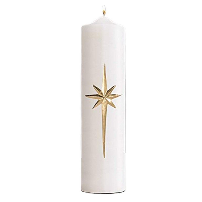 CB Church Supply Pillar Style Boxed 3 x 12-Inch Christ