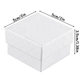 20 pcs Jewellery Gift Boxes, White Small Boxes for Gifts Earring Gift Box Bulk for Ring Earring Jewellery Packaging Display(5x5x2.2cm)