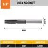 Glomora 1/2" to SDS Adapter, 1/4" Hex Socket Adaptor 1/4"