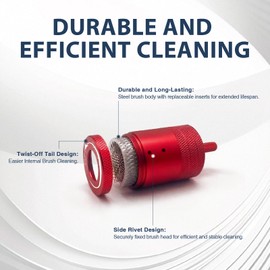 YIngo Firety 1/2-inch Copper Pipe Cleaner and 6-Piece Stainless Steel Bore Brush Set