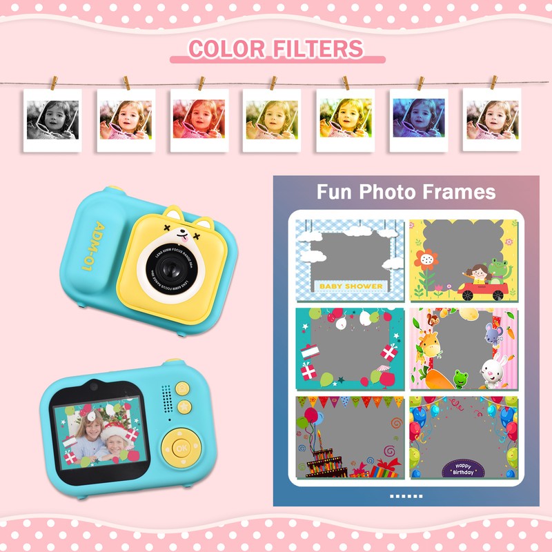 Cute Digital Camera 1080P 48MP 2.4 Inch IPS Screen and