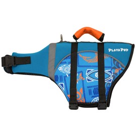 PlayaPup Dog Life Jacket, Tribal Shark Night, X-Large
