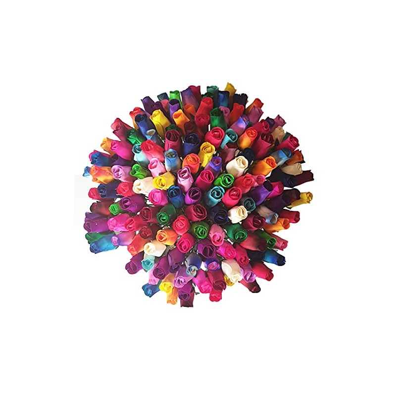 Homestreet 100 Wooden Roses In Many Colours 100 Single Rose