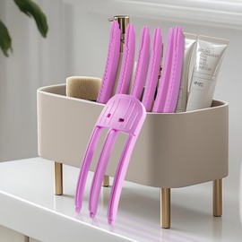 MSIHEY 2 Piece Pink Red Hair Curl Clips for Bangs and Updo 2 Fluffy Pony Clips Unisex Hair Rollers Hair Rollers Hairline Curlers