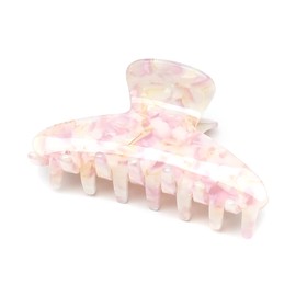 QinGoo Pink Medium Hair Clip Cellulose Acetate Hair Clip Hair Accessories Exquisite Headpiece for Medium Thick Short Medium Hair 1 Piece (8.5 x 4.5 cm, Light Purple)