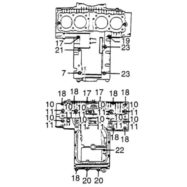Stainless Cycle Honda CB550 Crankcase Stainless Bolt Set Kit Screws