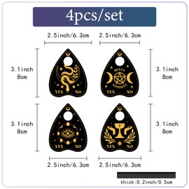 CREATCABIN 4Pcs Crystal Ball Stand Sun Moon Theme Sphere Holder Divination Sphere Wood Display Holder Moth Witch Stuff Wiccan Small Tray Altar Tarot Decor Supplies for Crystal Ball Stone 3.1x2.5In