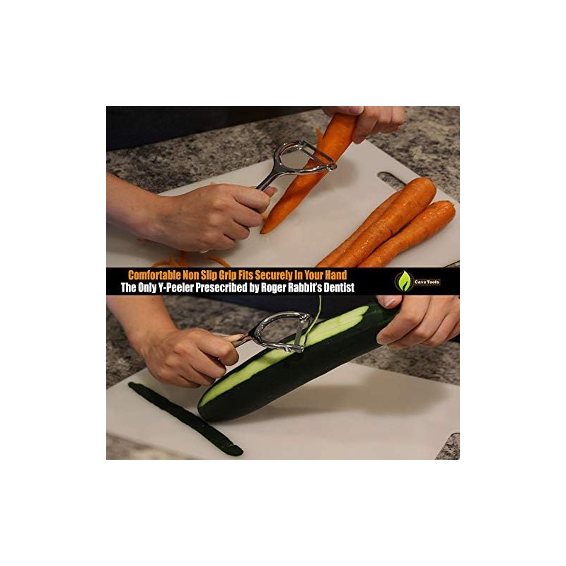 Cave Tools Vegetable Y Peeler Julienne Swivel Slicer With Potato