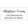 Atelier Elegance Custom Address Labels, Any Name, Any Address, Heart