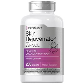 Horbäach Skin Rejuvenator with Verisol | Bioactive Collagen Peptides | 200 Caplets | Non-GMO, Gluten Free Supplement