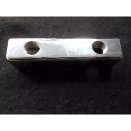 Vintage Speed.com  FUEL BLOCK 2x2  CHROME (FB-2x2-3)  HOT ROD FLATHEAD STROMBERG 97 HOLLEY 94