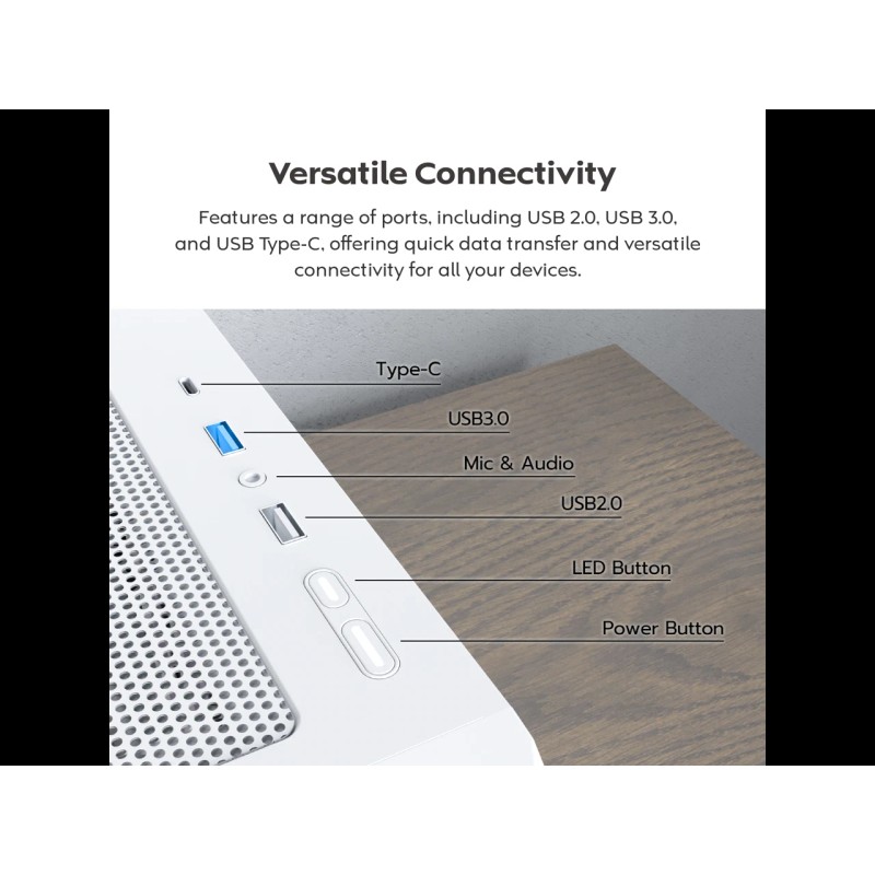 MONTECH X5- ATX Mid-Tower Gaming PC Case, High Airflow, 3x