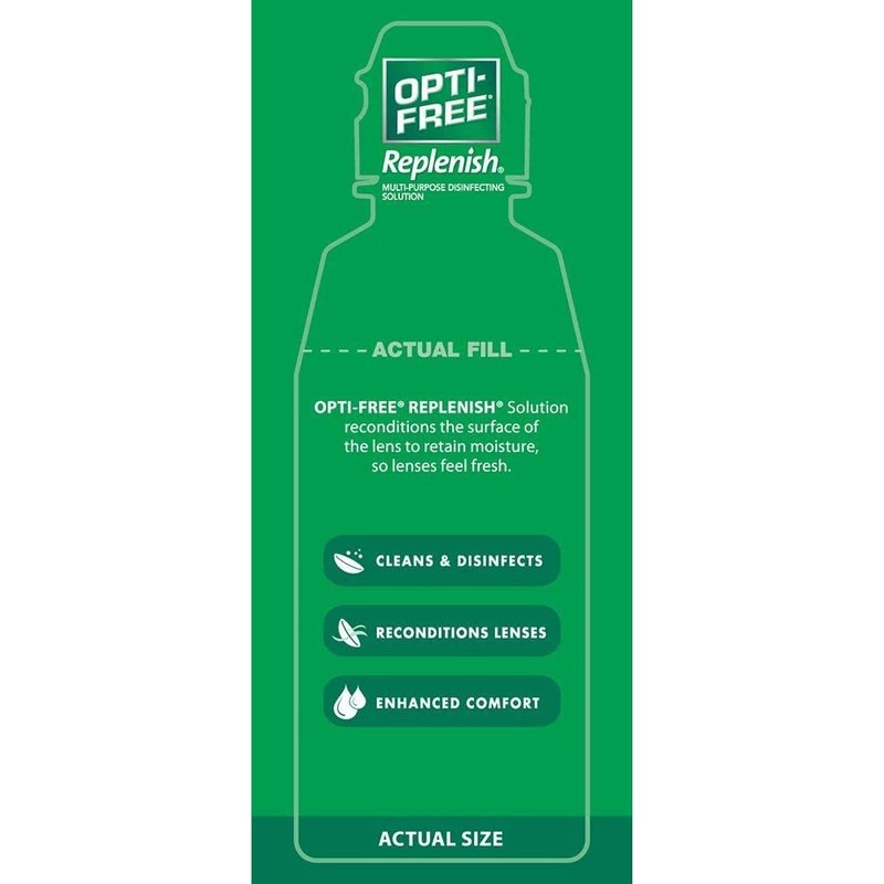 Opti-Free replenish solution for contact lenses 4 Fl oz