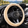 Luxury Plush Steering Wheel Cover, Soft Short-Fur Winter Car Steering