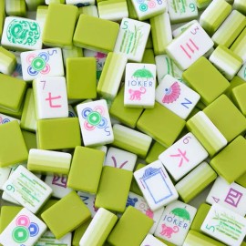 American Mahjong Set US Warehouse & China Factory Direct, Flexible Supply Chain, Quality Guaranteed,160 Acrylic Mahjong TilesColor: Wood grain