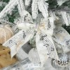 LIZLOVESS Ivory Music Note & Reindeer Christmas Wired Ribbon 2.5"