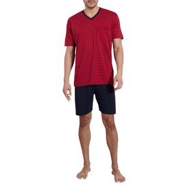 Götzburg Men's Short Pyjamas, 100% Natural Cotton - Chili Pepper Not Applicable, size: 6062