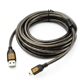 LUSKINNO 6.6ft (2M) USB to Mini USB Cable, Mini USB 5-Pin Cord with Ferrite Core & Double Shielding, Gold-Plated Connector Compatible with Camera, GPS, MP3/4, Dash Cam, Card Reader