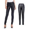 S P Y M Womens Stretchy Jeggings, Faux Leather Legging