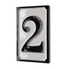 Hand Painted Black Italian Ceramic House Numbers Simple Design Tile