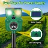 2 Pack Solar Animal Repellent Ultrasonic Animal Repeller Deer Repellent