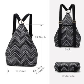 Black Butterfly Premium Backpack for Women, Bohemia Style Fashion Casual Daypack Backpack, Small Backpack Purse (40-black)