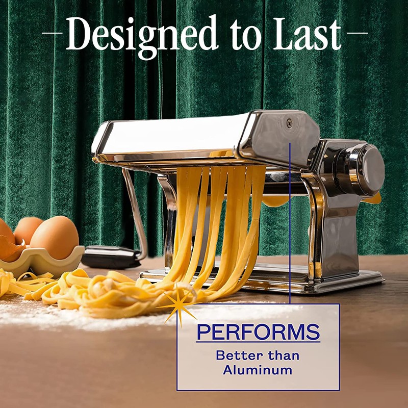 Nuvantee Pasta Maker with 7 Adjustable Thickness Settings - 2