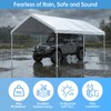 Birodeko Carport Canopy Replacement Cover, 180G Heavy-Duty PE Fabric Garage