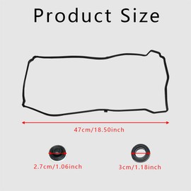 Valve Cover Gasket Set, Engine Valve Cover Gasket, Valve Cover Seal Gasket Compatible with Honda ACCORD CIVIC CR-V, Acura CSX ILX RSX RDX TSX, Replaces #VS50614R, 12341-R40-A00