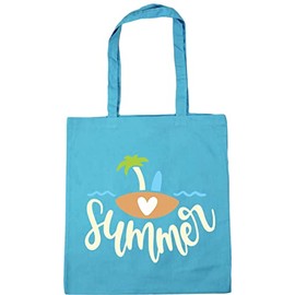 Hippowarehouse Summer Island Palm Tree Tote Shopping Gym Beach Bag 42cm x38cm, 10 litres
