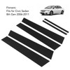 6 Pcs Side Door Window Cover Glossy Black Pillar Post