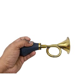 Taxi Circular Bulb Brass Blow Horn for Bicycles Vintage Brass Car Bike Bus Bugle Horn Retro Clown Horn Metal Air Horn with Squeeze Bulb for Bicycle Golf Cart - 7 in Lenth
